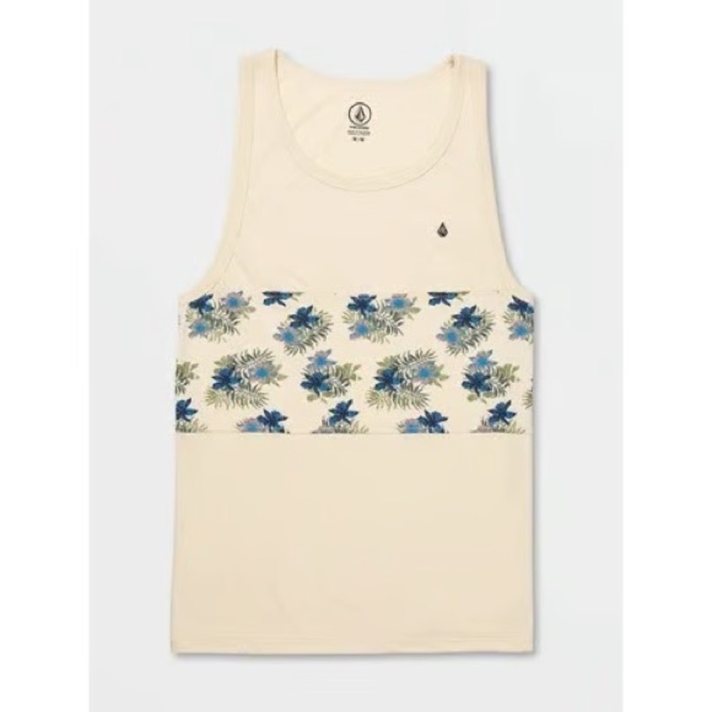 NWT Volcom Summerside Tank with Blue Floral Design size XX Large